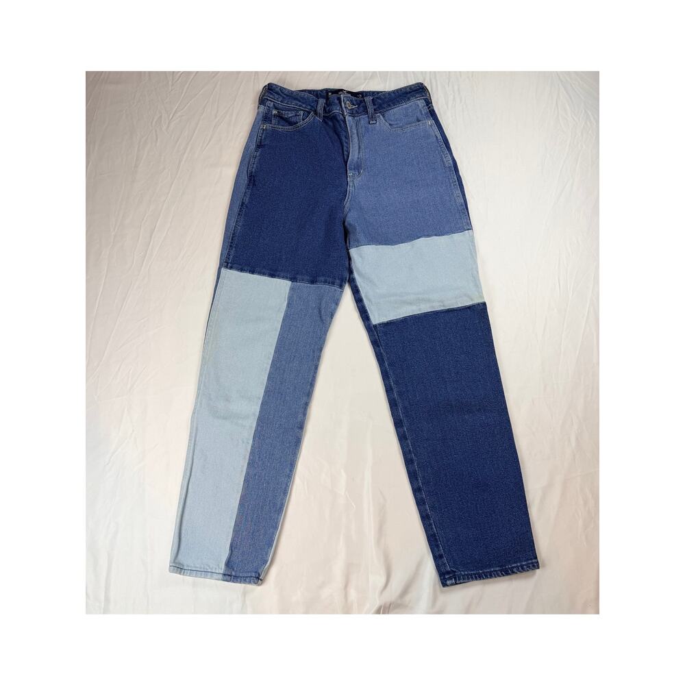 Hollister Ultra High-Rise Mom Patchwork Denim Jeans 26W